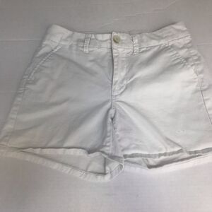 AMERICAN EAGLE‎ WHITE Hi-Rise Shortie Stretch Shorts size 2